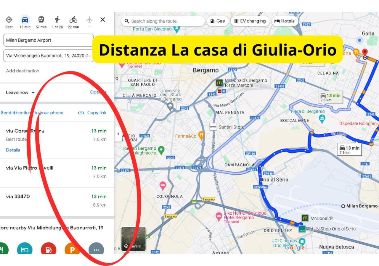 Monolocale-7 Minuti Da Bergamo, 10 Minuti Milan Bergamo Airport * Gorle
